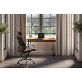 Executive Dark Brown Leather Office Chair - Ornate Home