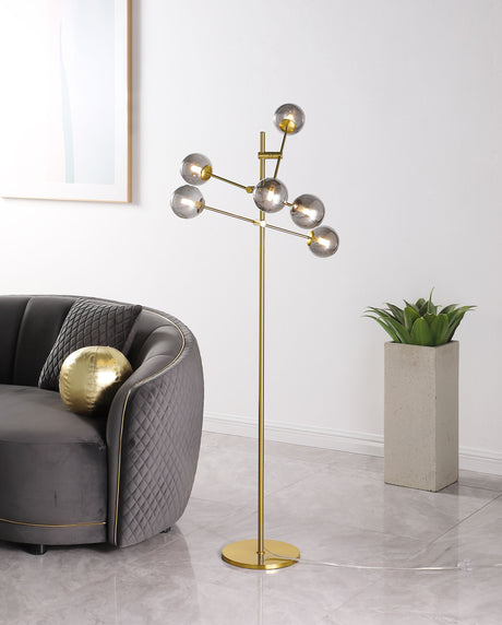 Exline Gold Floor Lamp - Ornate Home