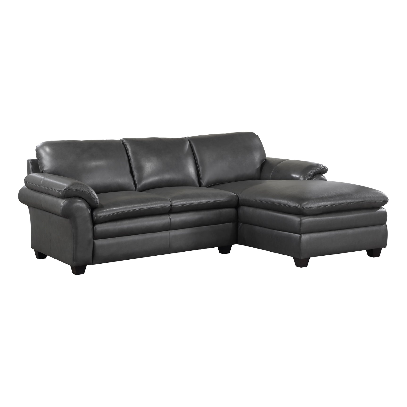 Exton Gray 2-Piece Sectional Right Chaise - Ornate Home