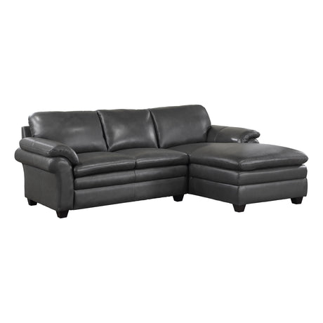 Exton Gray 2-Piece Sectional Right Chaise - Ornate Home