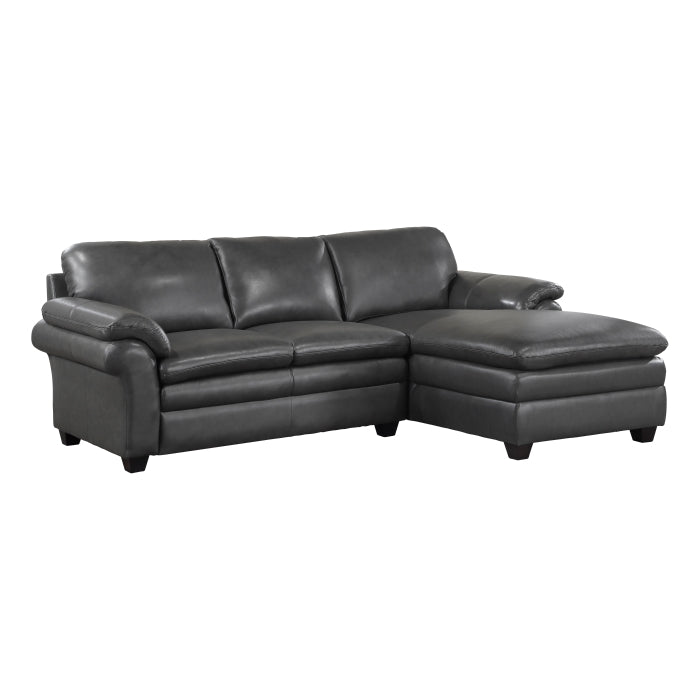 Exton Gray 2-Piece Sectional Right Chaise - Ornate Home