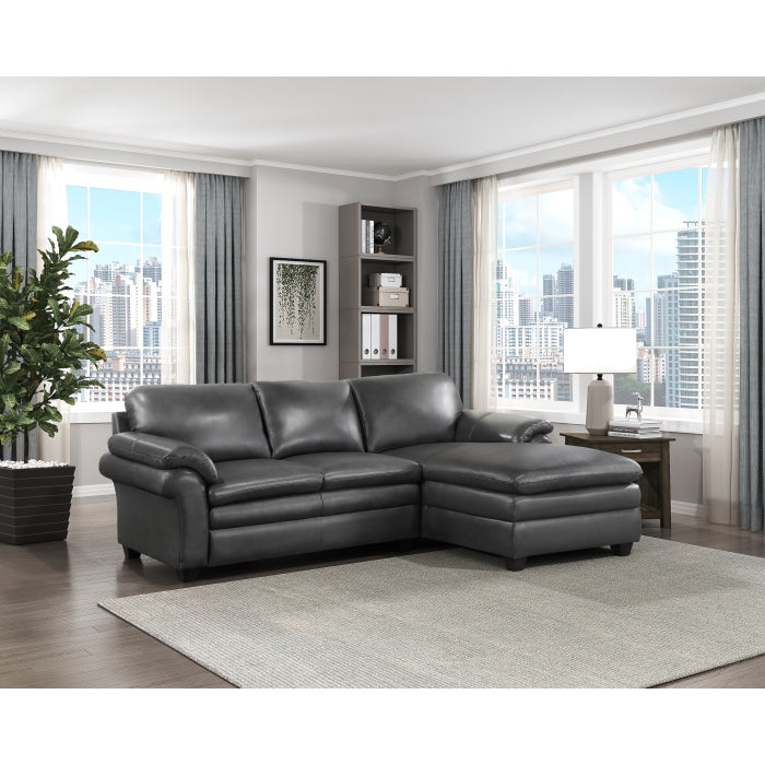 Exton Gray 2-Piece Sectional Right Chaise - Ornate Home