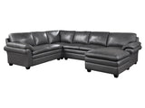 Exton Gray 4-Piece Sectional Right Chaise - Ornate Home