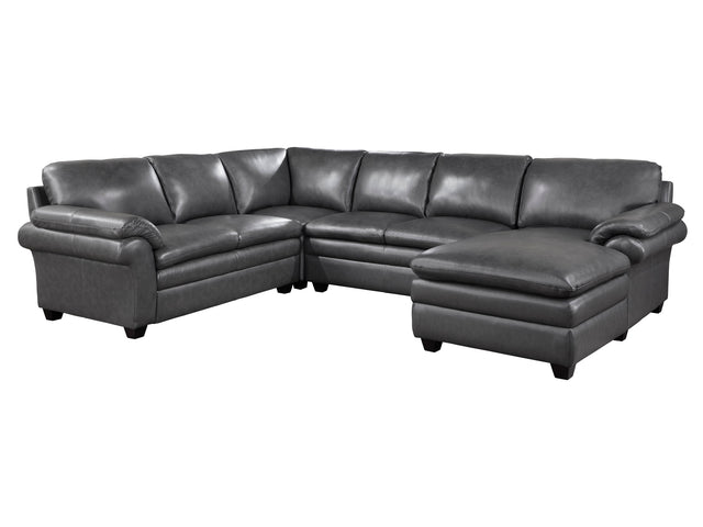 Exton Gray 4-Piece Sectional Right Chaise - Ornate Home
