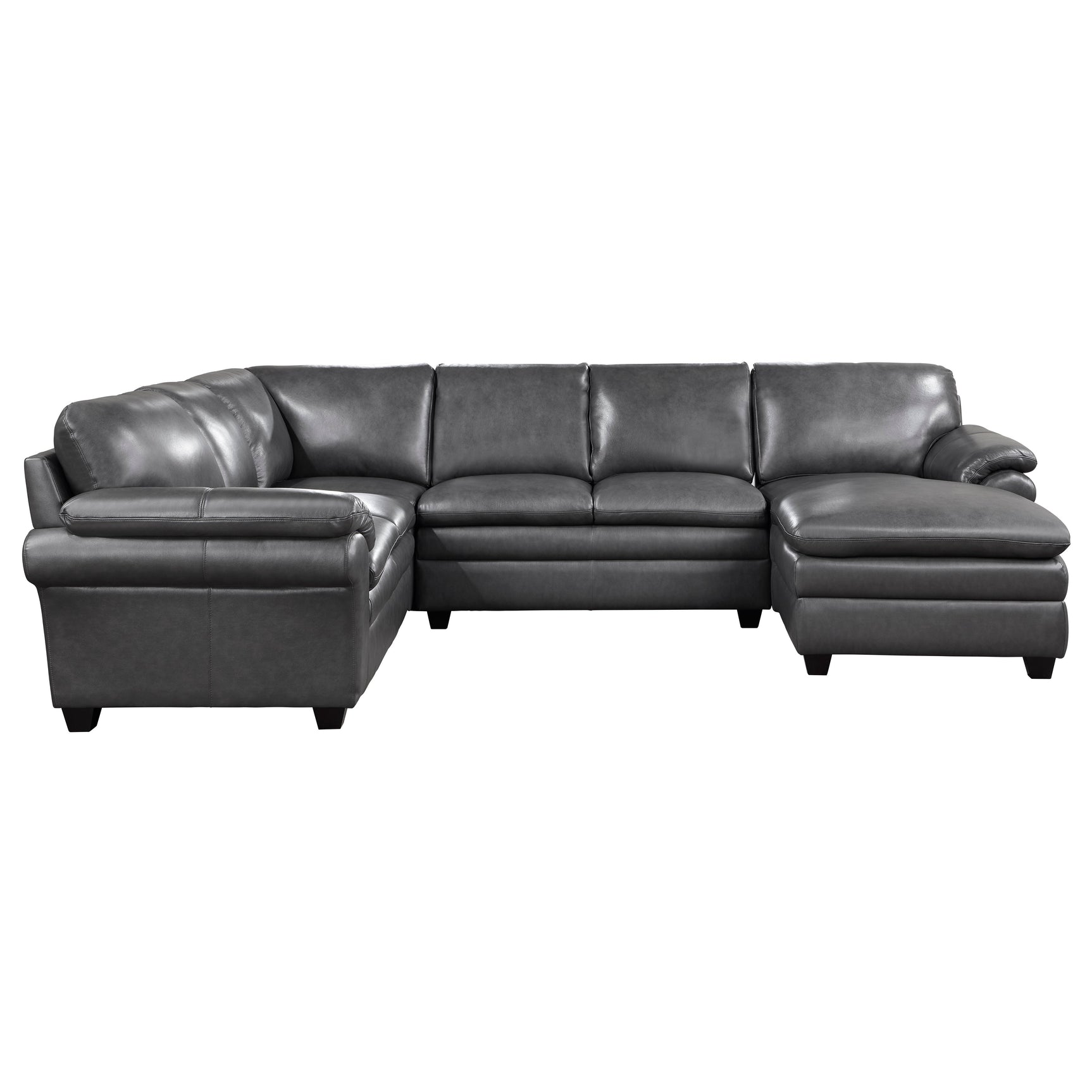 Exton Gray 4-Piece Sectional Right Chaise - Ornate Home