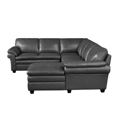 Exton Gray 4-Piece Sectional Right Chaise - Ornate Home