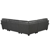 Exton Gray 4-Piece Sectional Right Chaise - Ornate Home