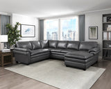 Exton Gray 4-Piece Sectional Right Chaise - Ornate Home