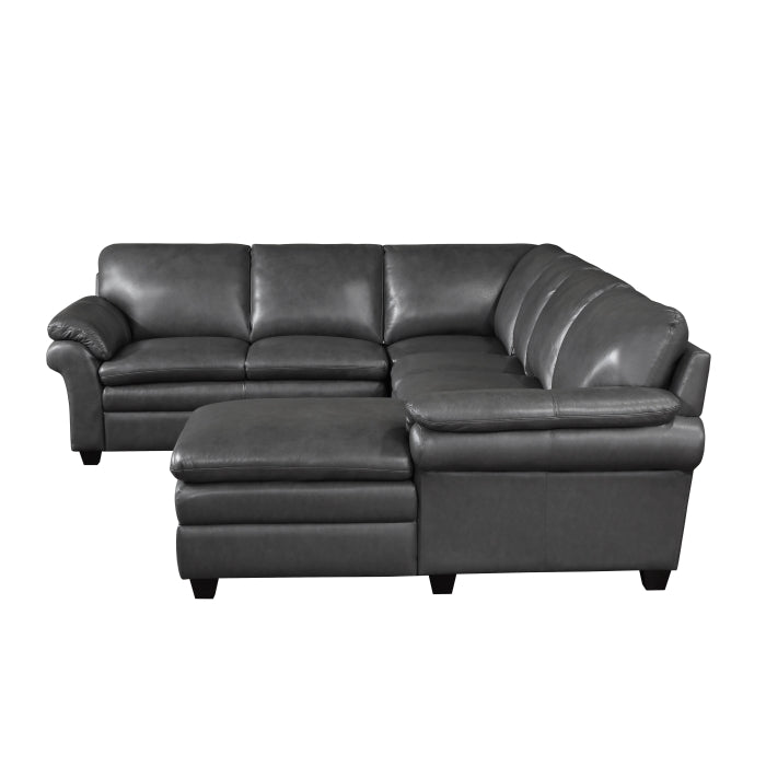 Exton Gray 4-Piece Sectional Right Chaise - Ornate Home