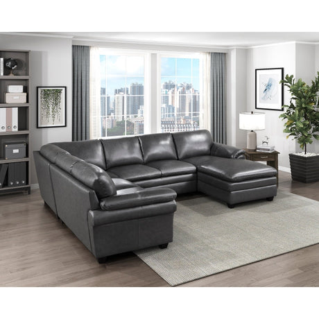 Exton Gray 4-Piece Sectional Right Chaise - Ornate Home