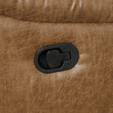 Ezekius Brown Leatherette  Reclining Sectinoal - Ornate Home