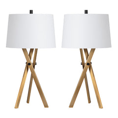 Ezra Brass Table Lamp (Set of 2) - Ornate Home