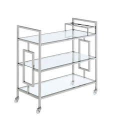 Ezra Chrome Serving Cart - Ornate Home