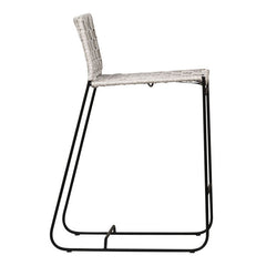 Ezra Gray/Black Outdoor Counter Stool - Ornate Home