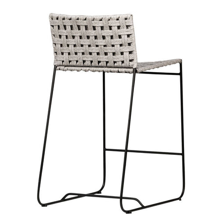 Ezra Gray/Black Outdoor Counter Stool - Ornate Home