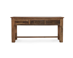 Ezra Natural 3 Drawer Console Table - Ornate Home