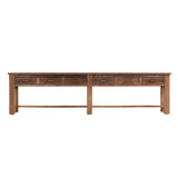 Ezra Natural 6 Drawer Console Table - Ornate Home