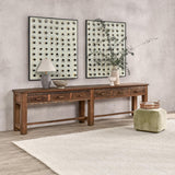 Ezra Natural 6 Drawer Console Table - Ornate Home