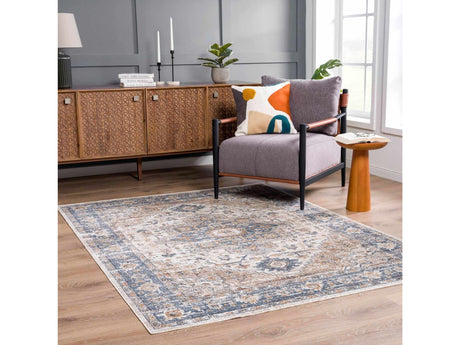 Ezri Cream Washable Area Rug - Ornate Home