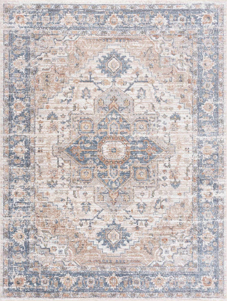 Ezri Cream Washable Area Rug - Ornate Home