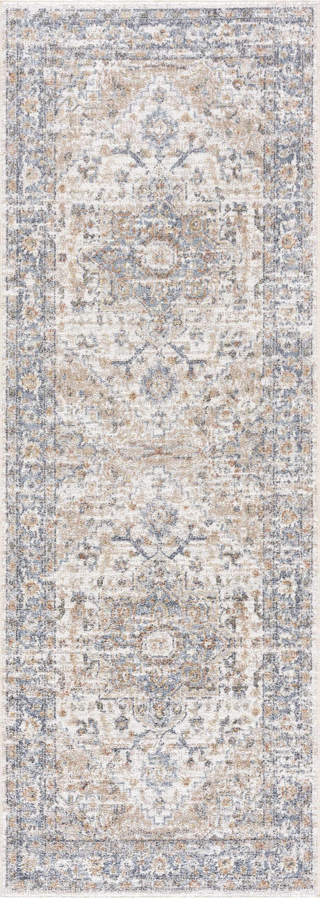 Ezri Cream Washable Area Rug - Ornate Home