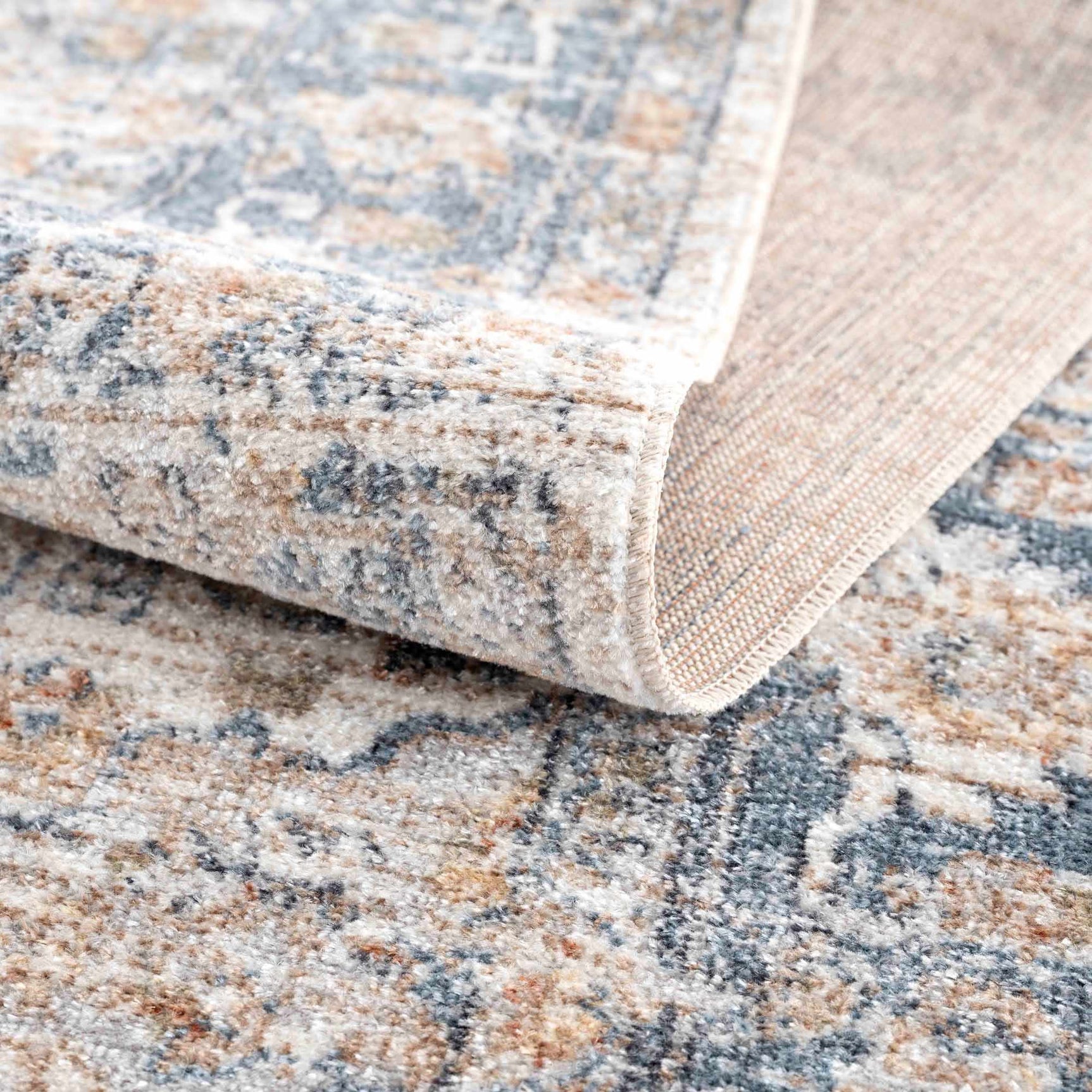 Ezri Cream Washable Area Rug - Ornate Home