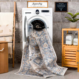 Ezri Cream Washable Area Rug - Ornate Home