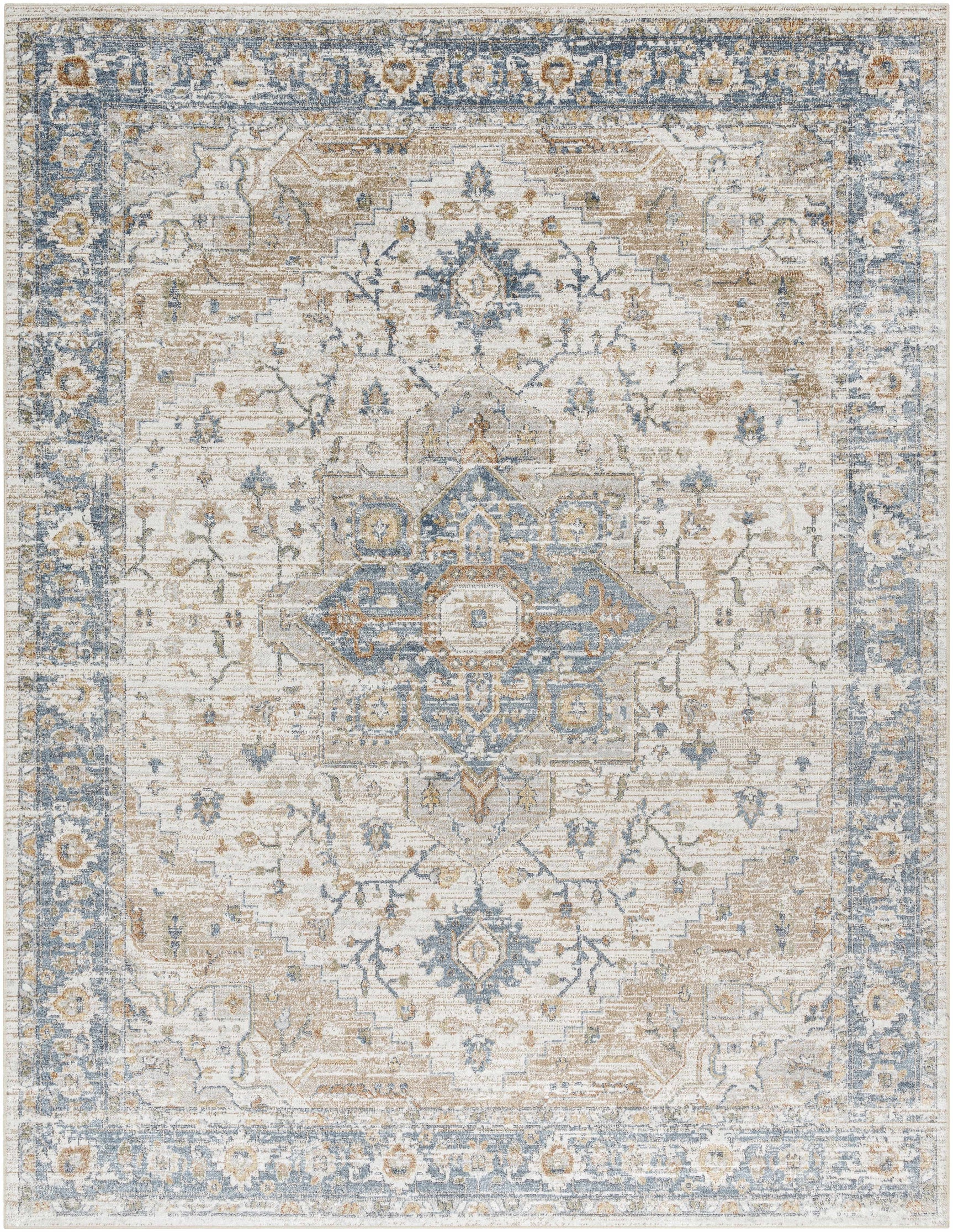 Ezri Cream Washable Area Rug - Ornate Home