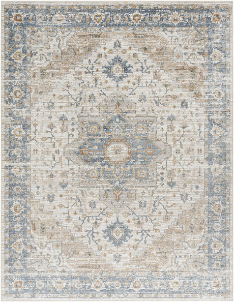 Ezri Cream Washable Area Rug - Ornate Home