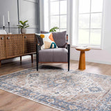 Ezri Cream Washable Area Rug - Ornate Home