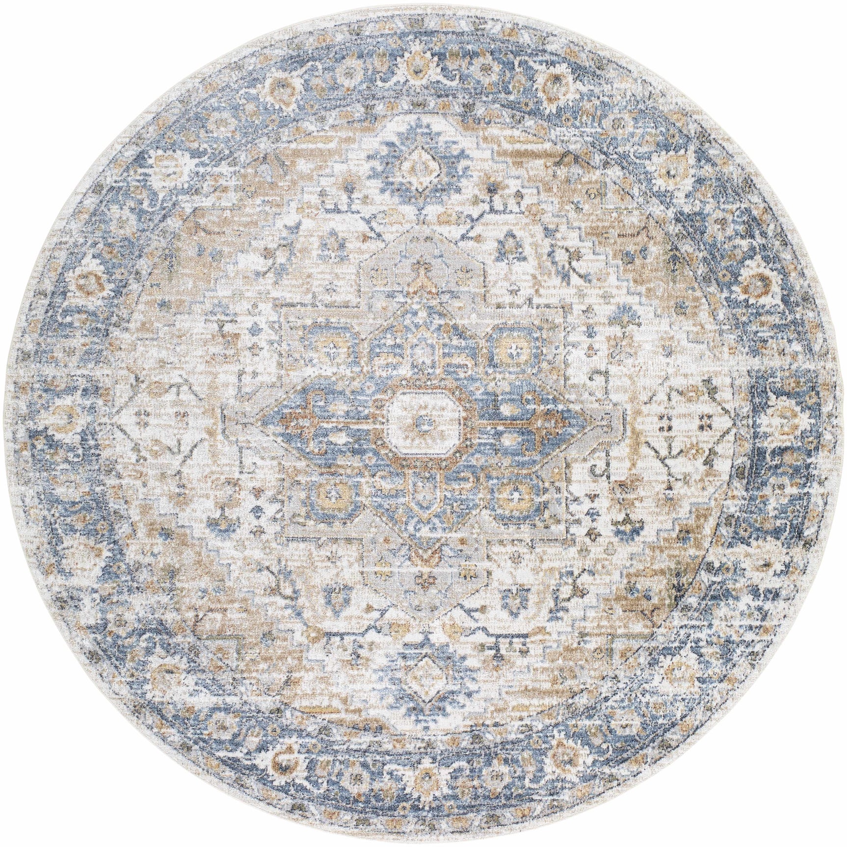 Ezri Cream Washable Area Rug - Ornate Home