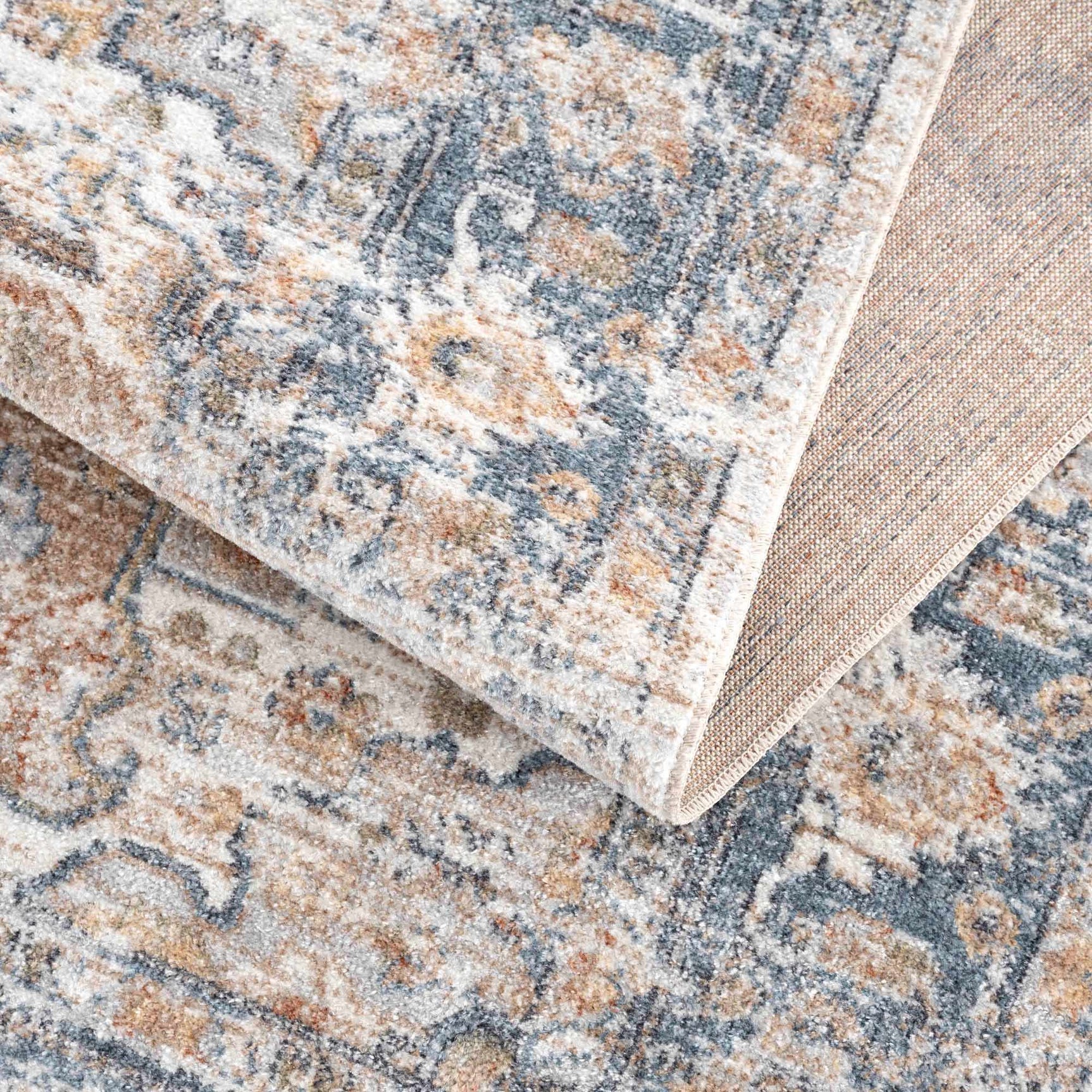 Ezri Cream Washable Area Rug - Ornate Home