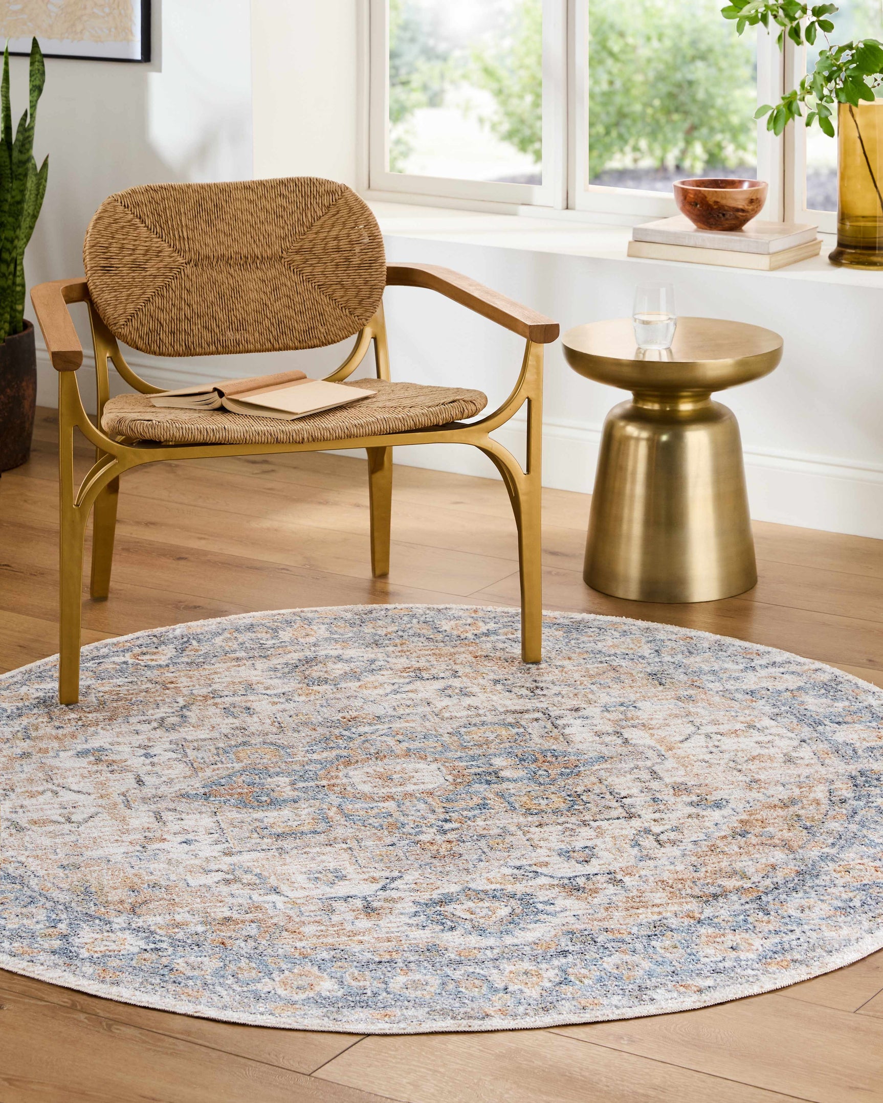 Ezri Cream Washable Area Rug - Ornate Home