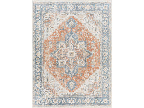 Ezri Rust Washable Area Rug - Ornate Home