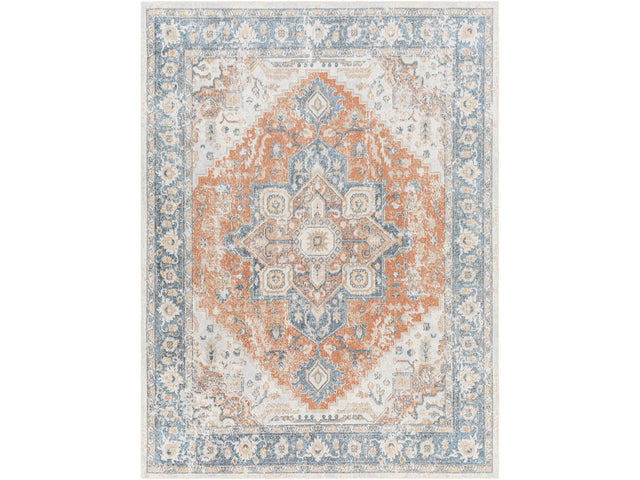 Ezri Rust Washable Area Rug - Ornate Home