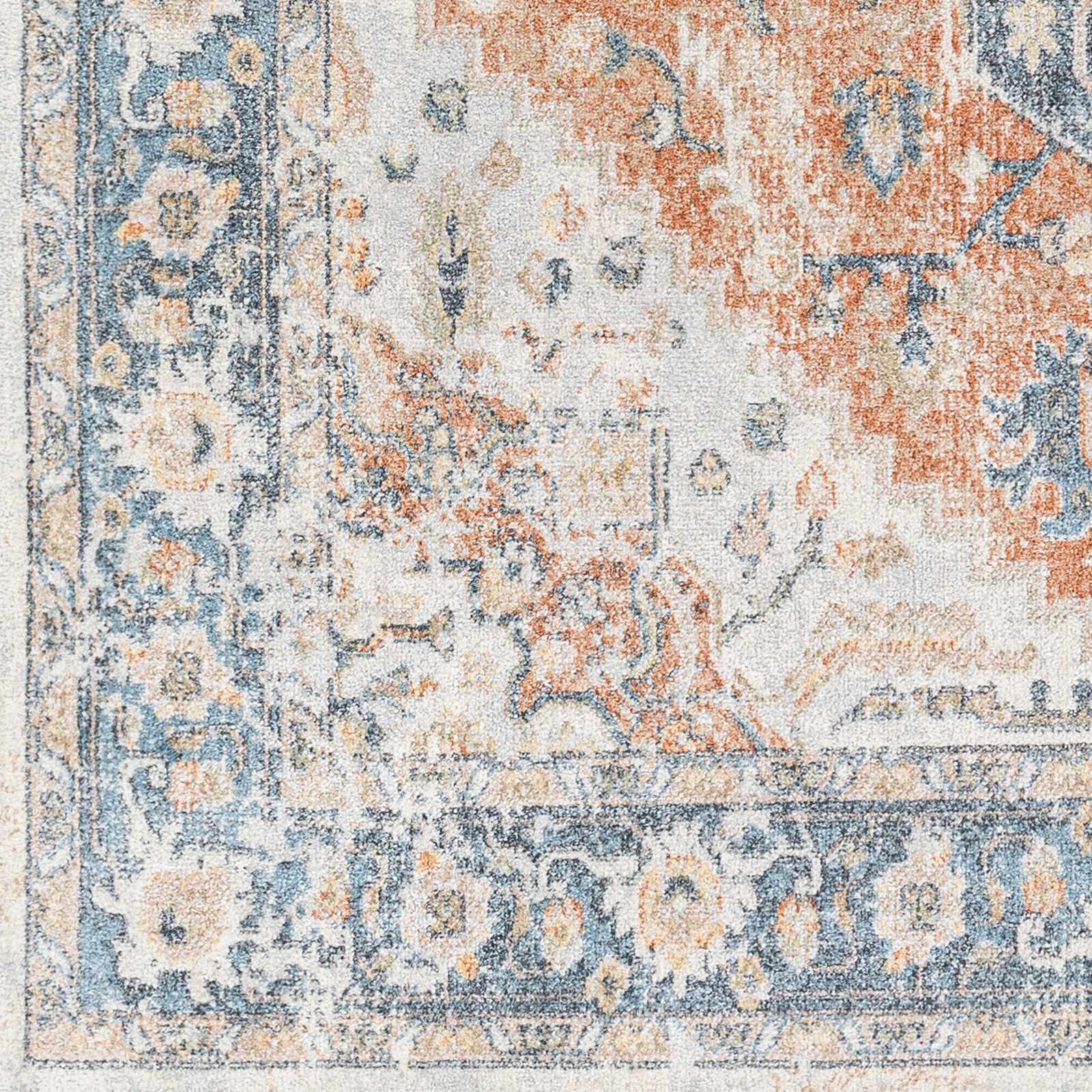 Ezri Rust Washable Area Rug - Ornate Home