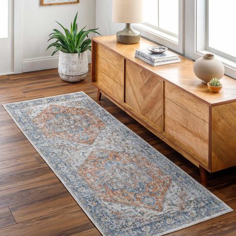 Ezri Rust Washable Area Rug - Ornate Home