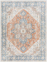 Ezri Rust Washable Area Rug - Ornate Home
