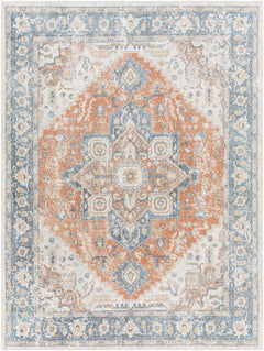 Ezri Rust Washable Area Rug - Ornate Home