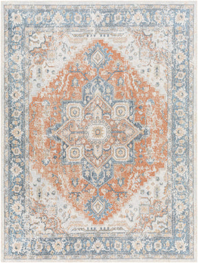 Ezri Rust Washable Area Rug - Ornate Home