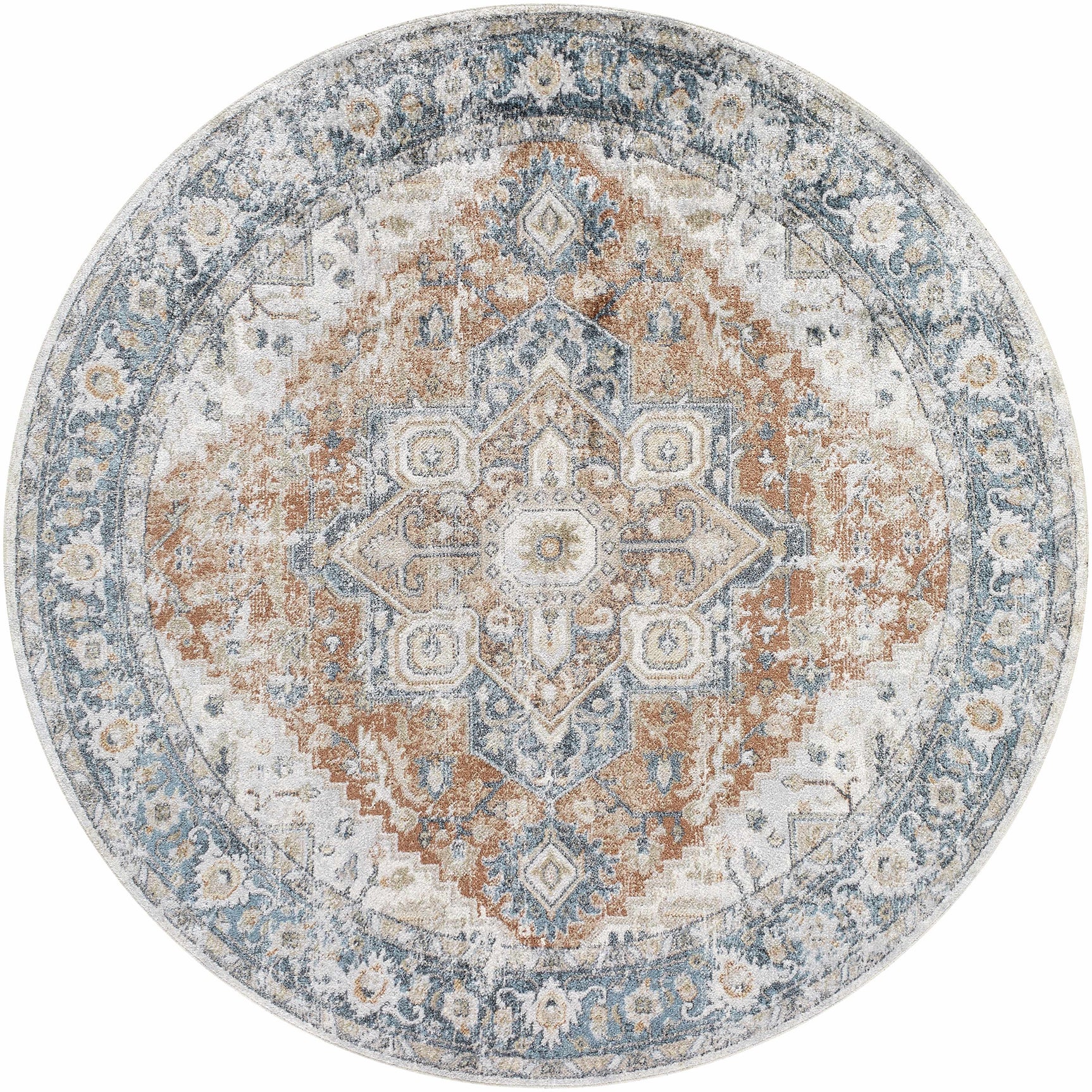 Ezri Rust Washable Area Rug - Ornate Home