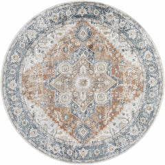 Ezri Rust Washable Area Rug - Ornate Home