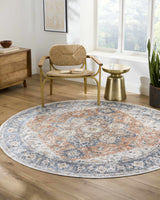 Ezri Rust Washable Area Rug - Ornate Home