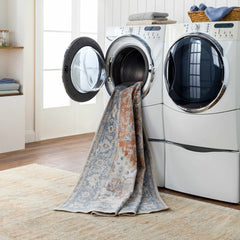 Ezri Rust Washable Area Rug - Ornate Home