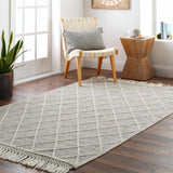 Ezria Wool Rug with Tassels - Clearance - Ornate Home
