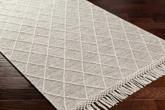 Ezria Wool Rug with Tassels - Clearance - Ornate Home