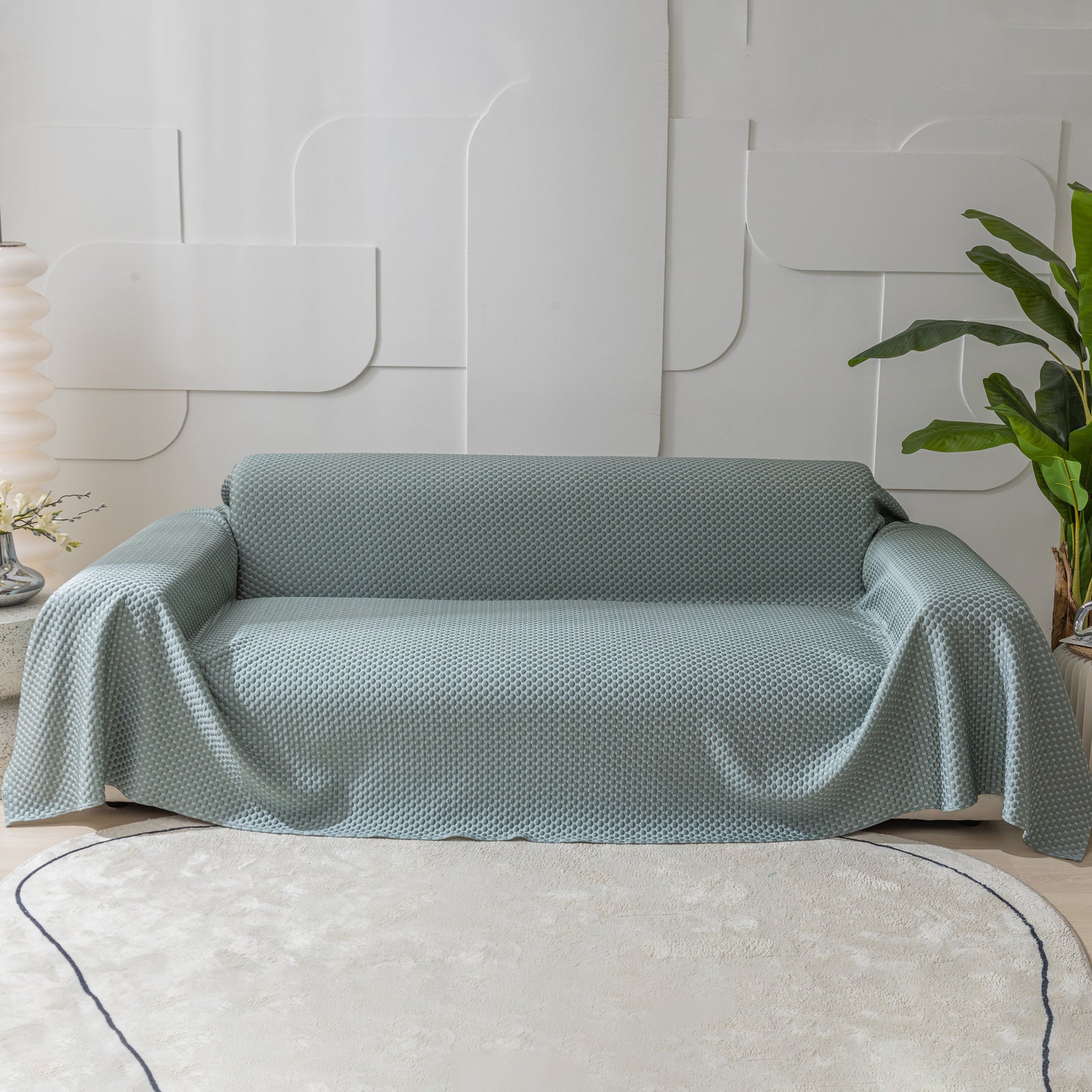 FASHION Granular Textured Sofa Couch Covers, L Shape Sectional Couch Covers, Sofa Covers for Living Room - Ornate Home