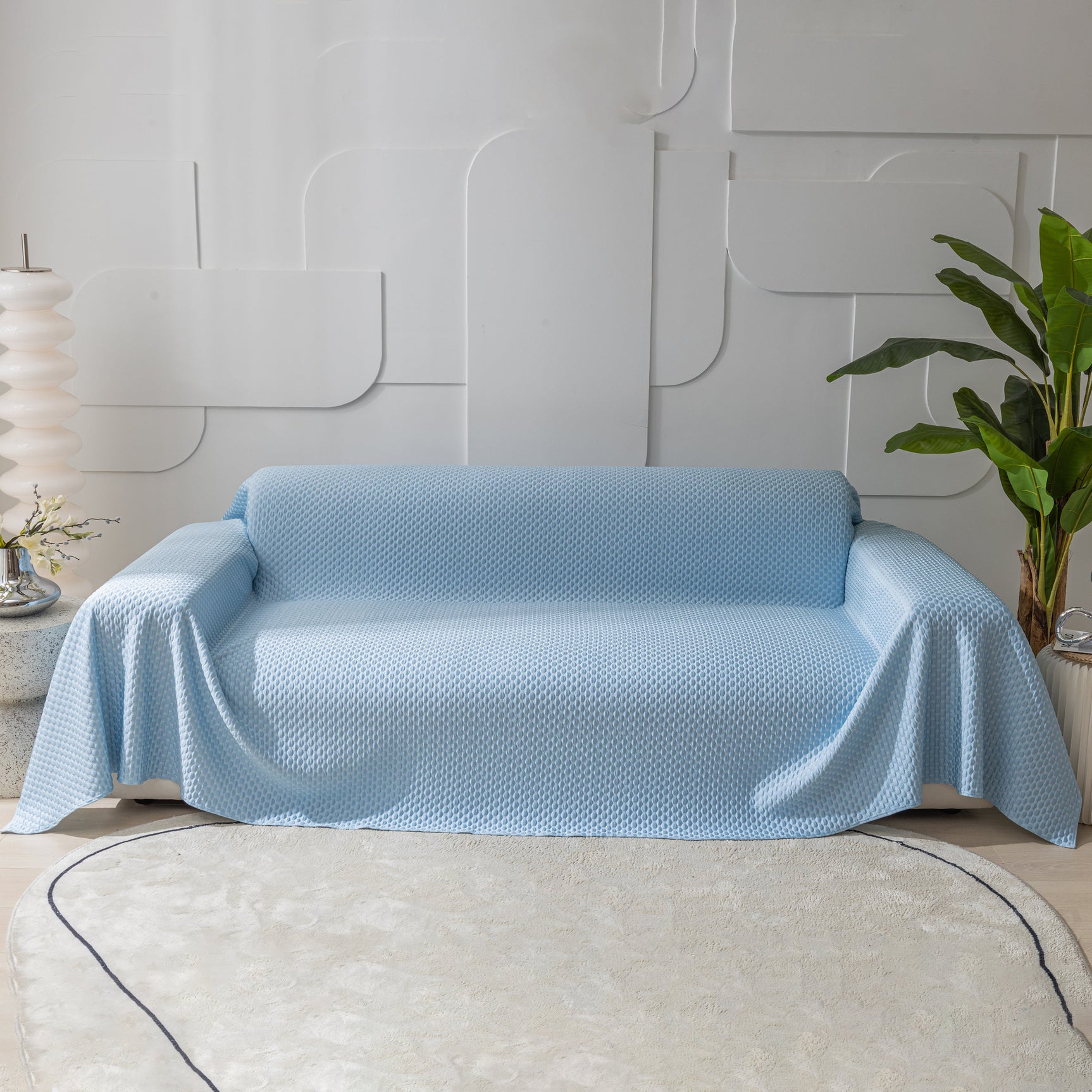 FASHION Granular Textured Sofa Couch Covers, L Shape Sectional Couch Covers, Sofa Covers for Living Room - Ornate Home