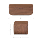 Hettie Dark Brown Floating Nightstand