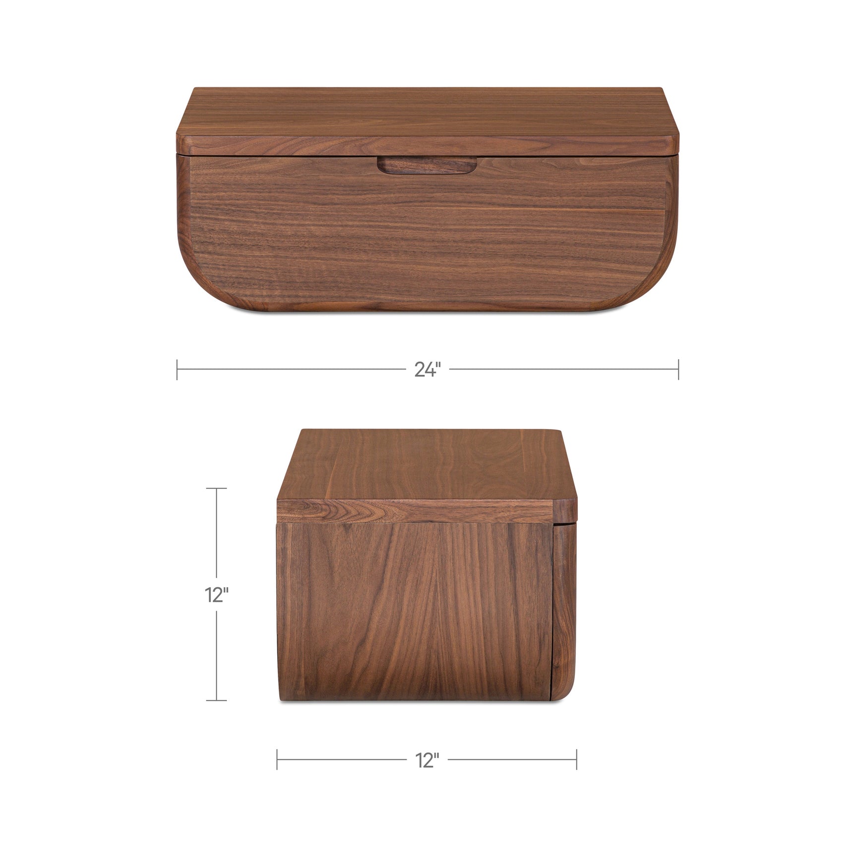 Hettie Dark Brown Floating Nightstand